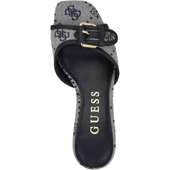 🆕Women's Dista Heeled Sandal Dark Blue Faux Leather Logo 401 - Elegant & Chic - Picture 5 of 6